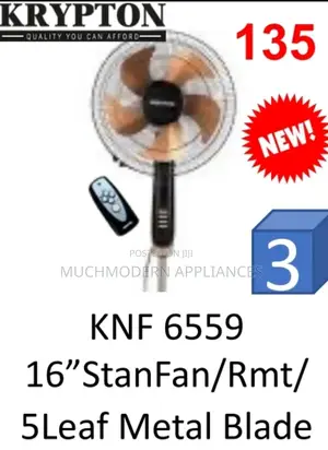 Krypton 16”Stand Fan/ 5leaf Metal Blade KNF 6559