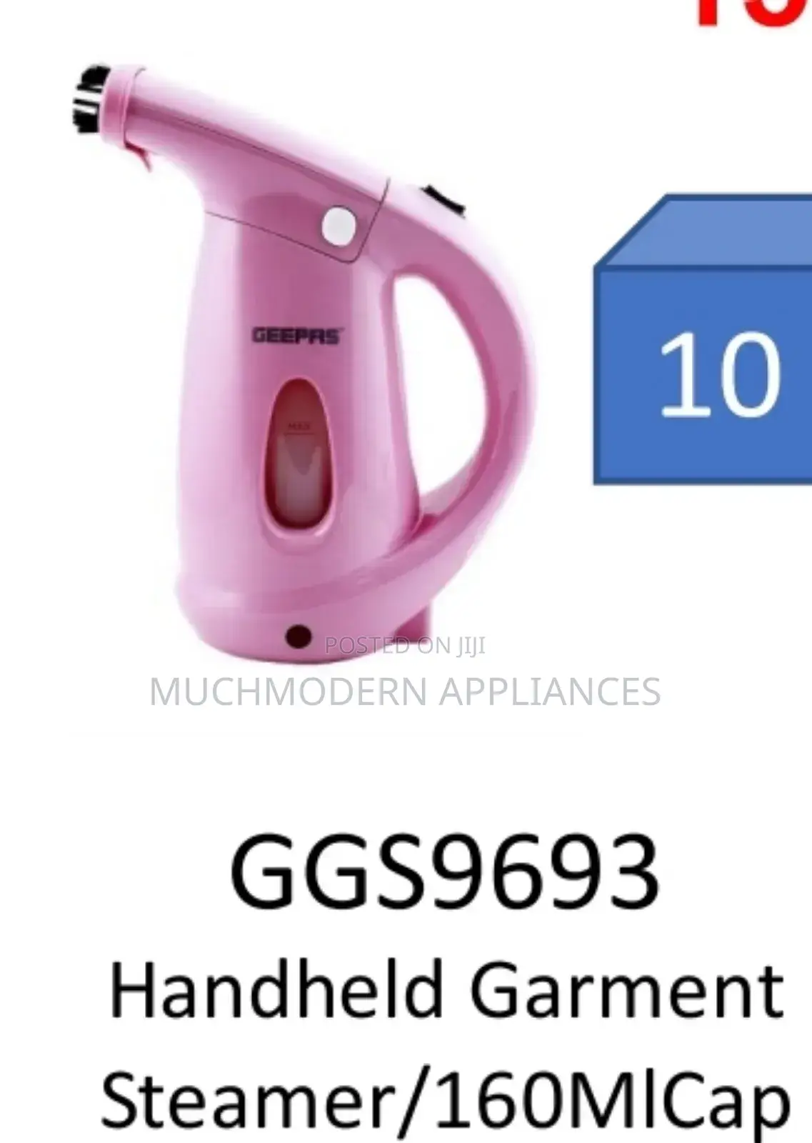 Ggs9693 
Handheld Garment 
Steamer/160mlcap