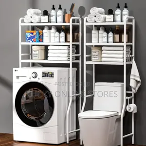 Toilet Storage Unit Metal Bathroom Towel Holder
