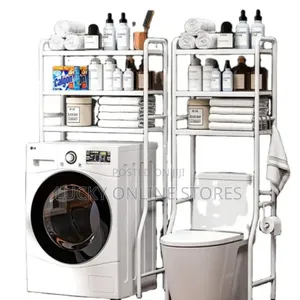 Toilet Storage Unit Metal Bathroom Towel Holder