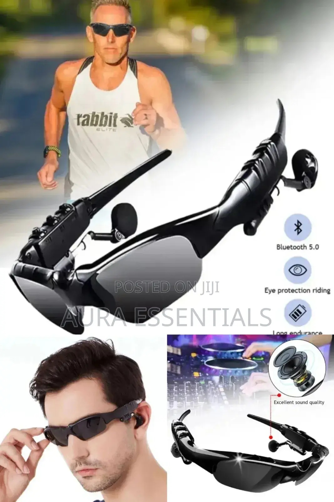 Anti UV HD Polarized Sunglasses Smart Audio Glasses.