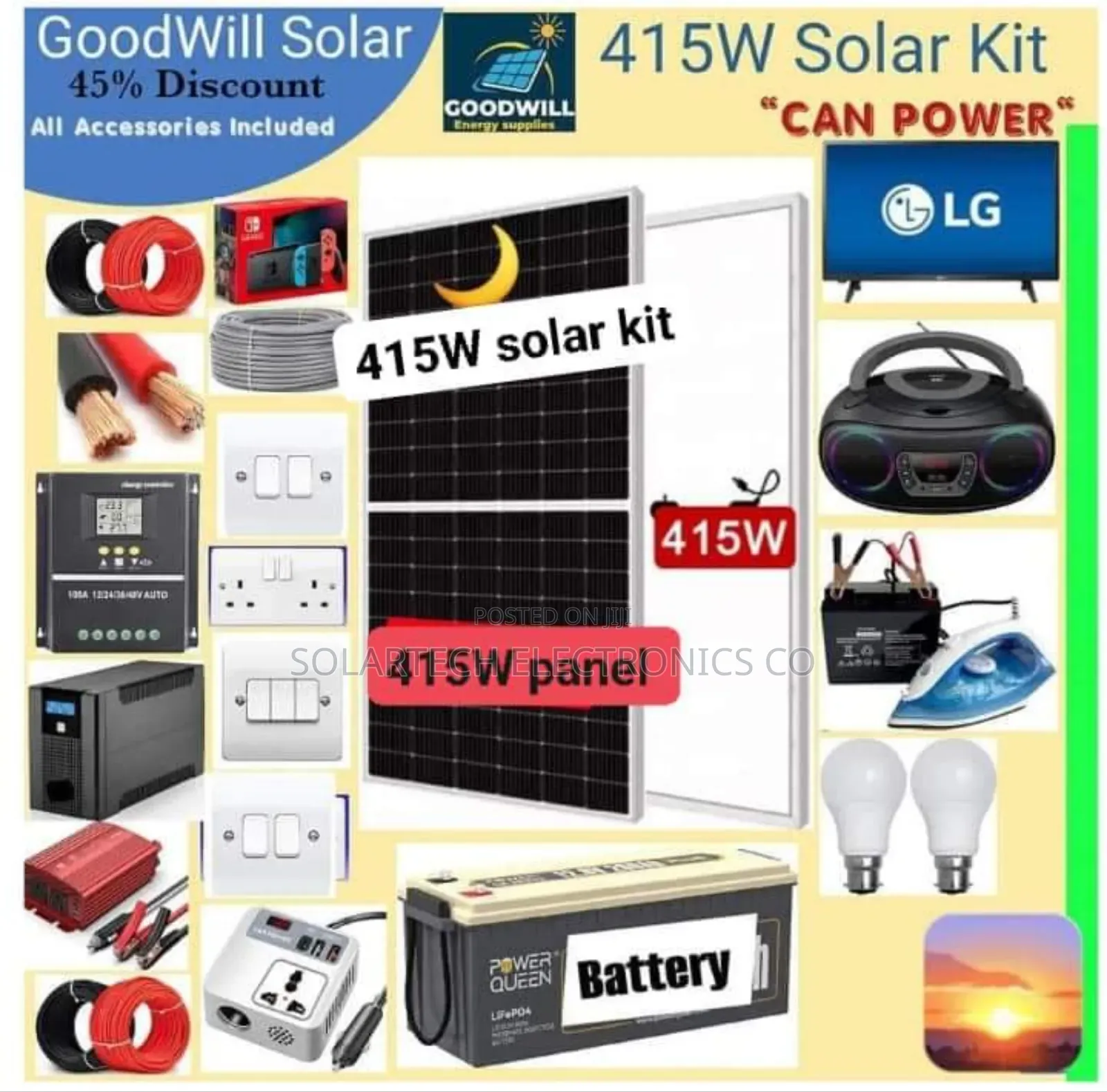 415W Complete Solar System Kit TECH.