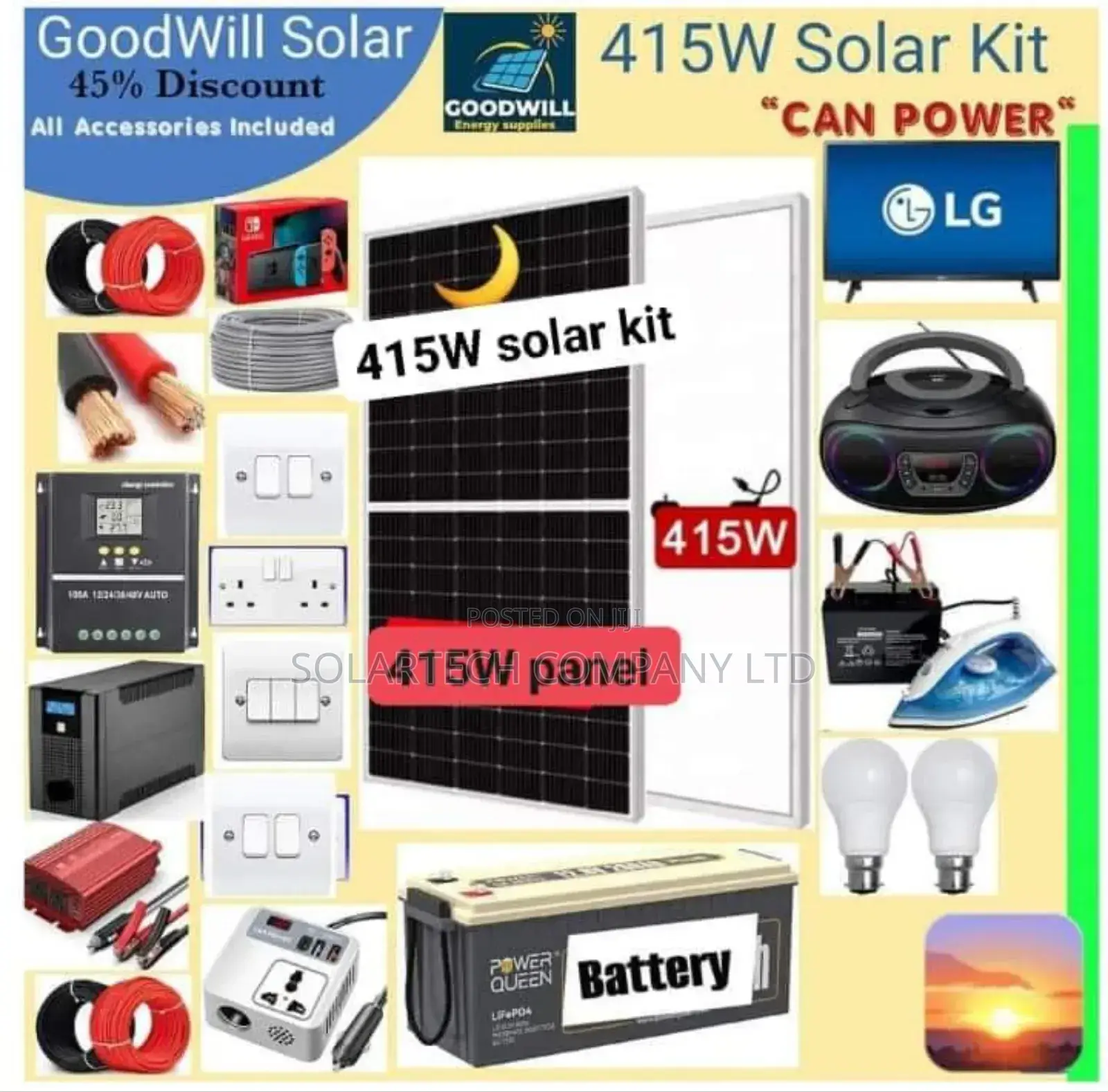 415W Complete Solar System Kit TECH.