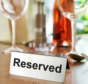 Stainless Steel Reserved Table Signs