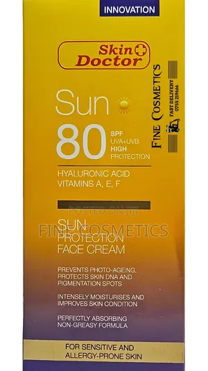 Skin Doctor Spf80 Uva + Uvb Sun High Protection Sunscreen