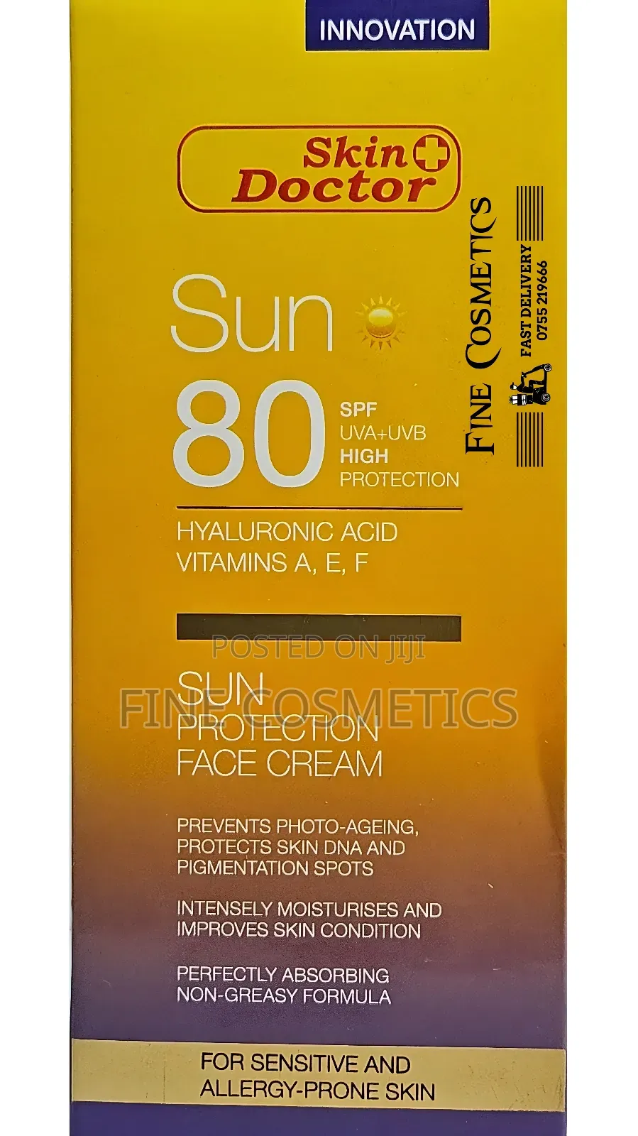 Skin Doctor Spf80 Uva + Uvb Sun High Protection Sunscreen