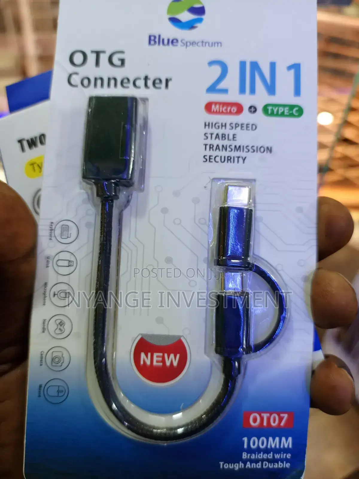 OTG Connector. 2in1 Micro+Type C.