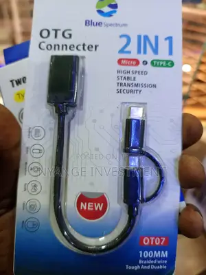 OTG Connector. 2in1 Micro+Type C.