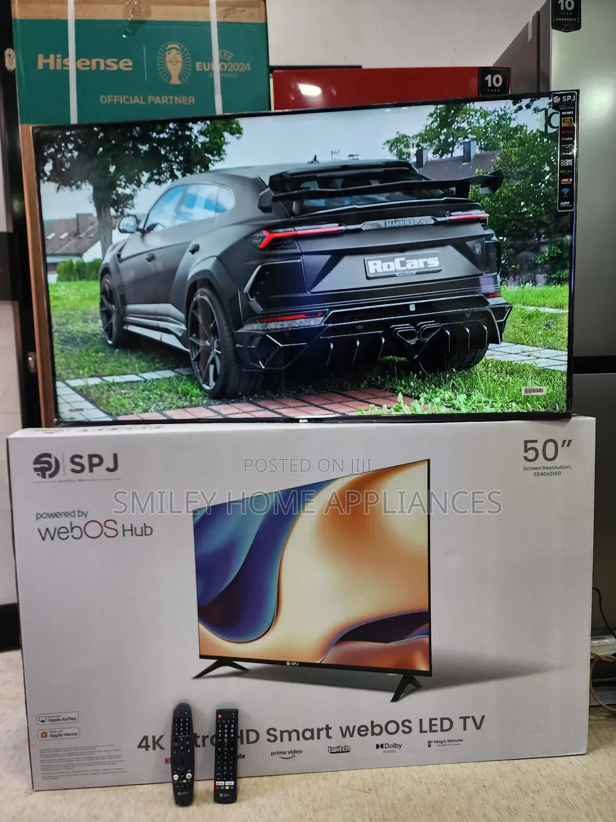 Brand New Frameless 50inches SPJ WEB OS HUB SMART Tv