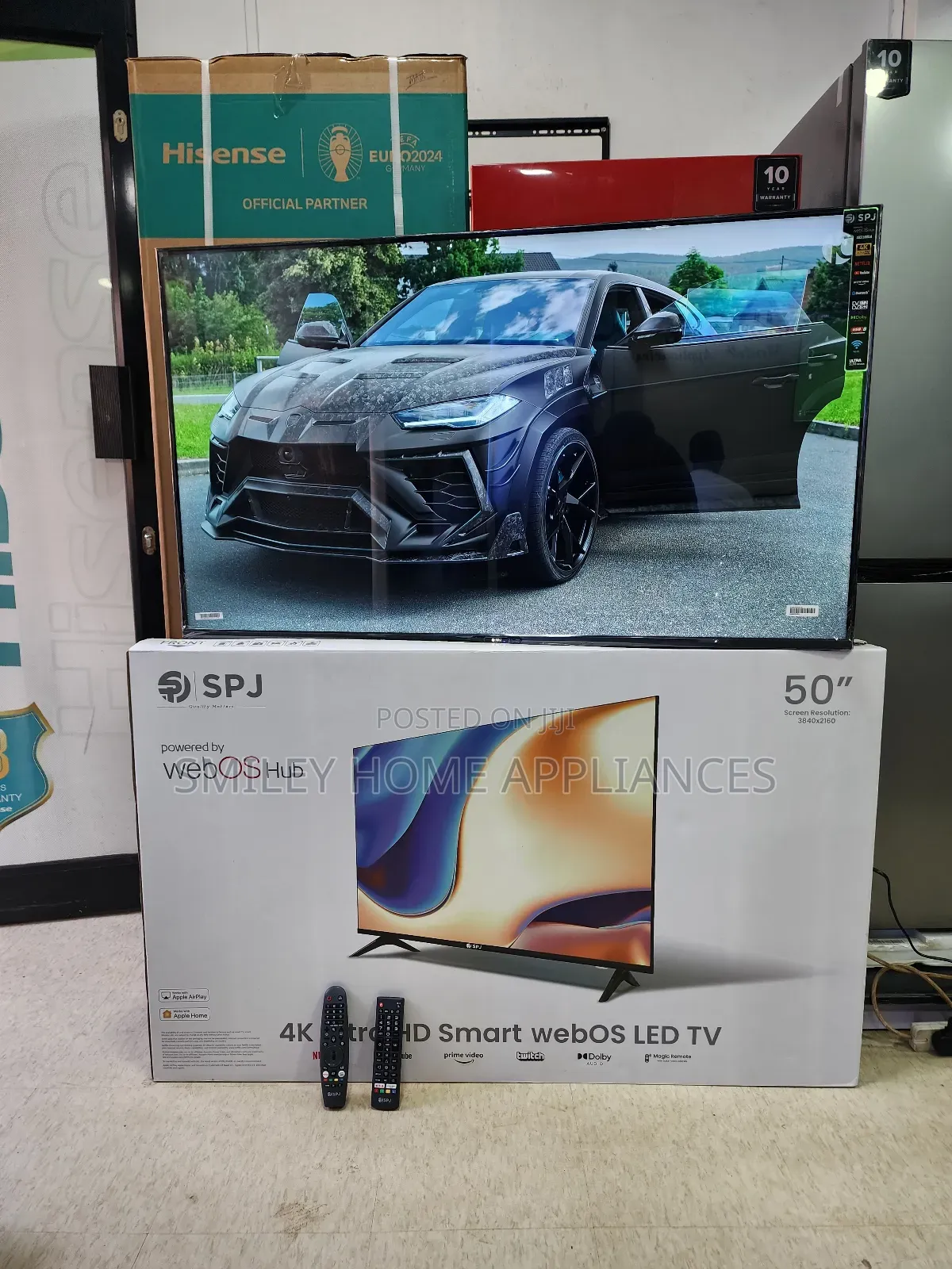 Brand New Frameless 50inches SPJ WEB OS HUB SMART Tv