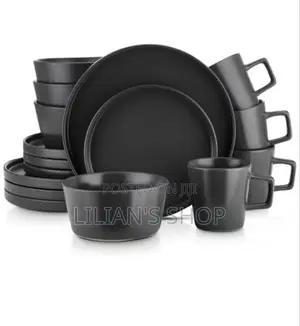 16pcs Dinnerware Set Black