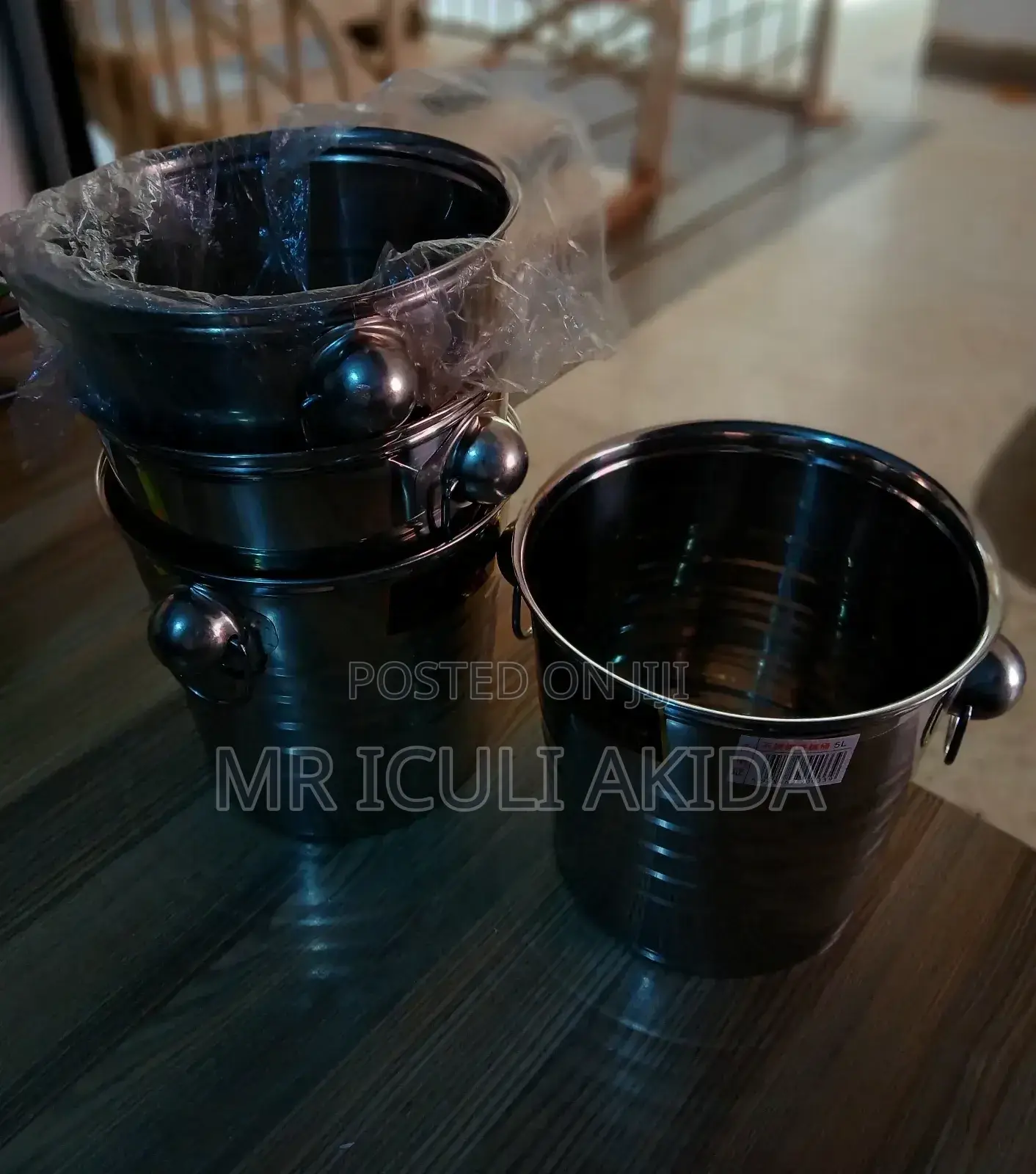 20cm(5ltrs) Stainless Steel Ice Bucketd