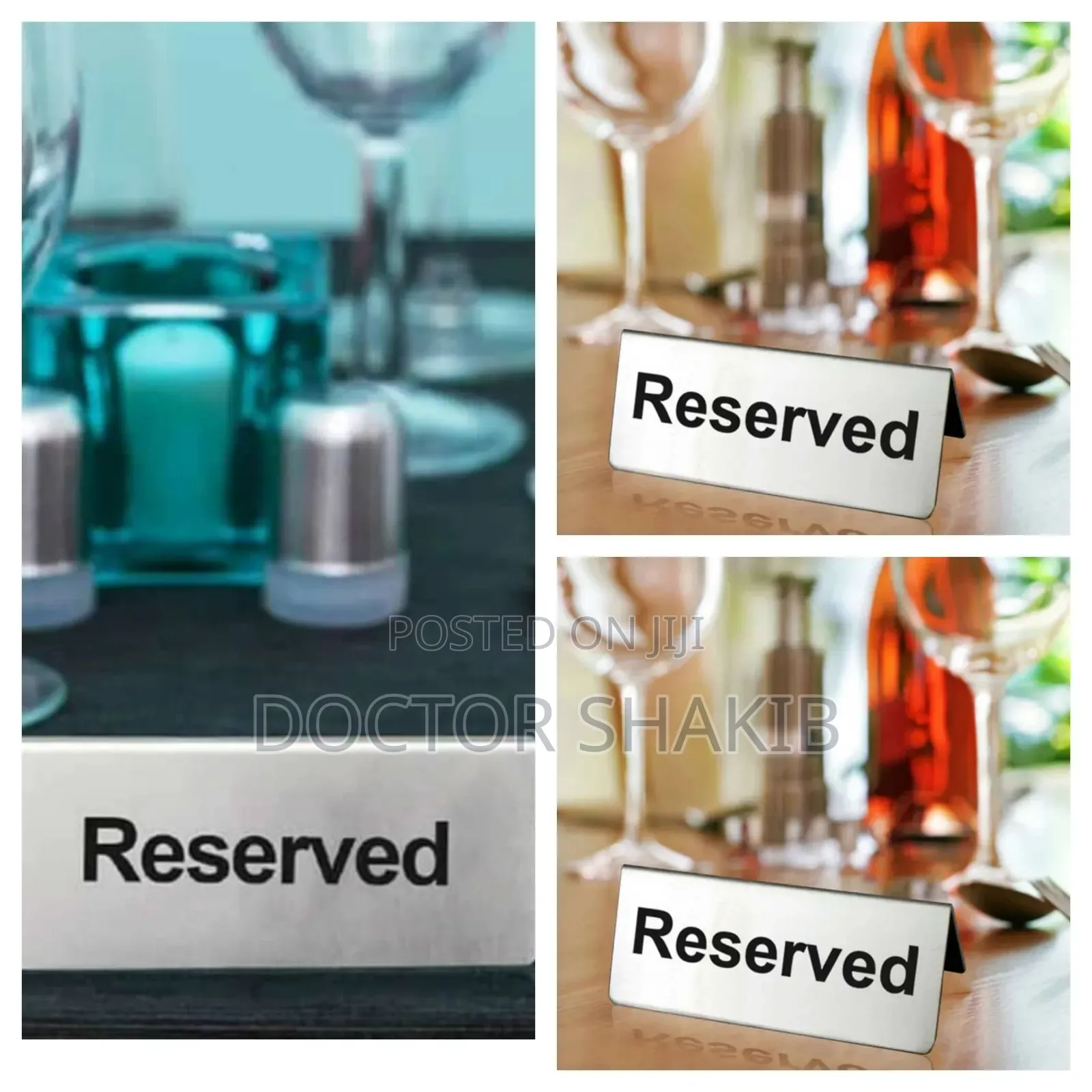 New Reserved Hotel Table Sign