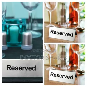 New Reserved Hotel Table Sign
