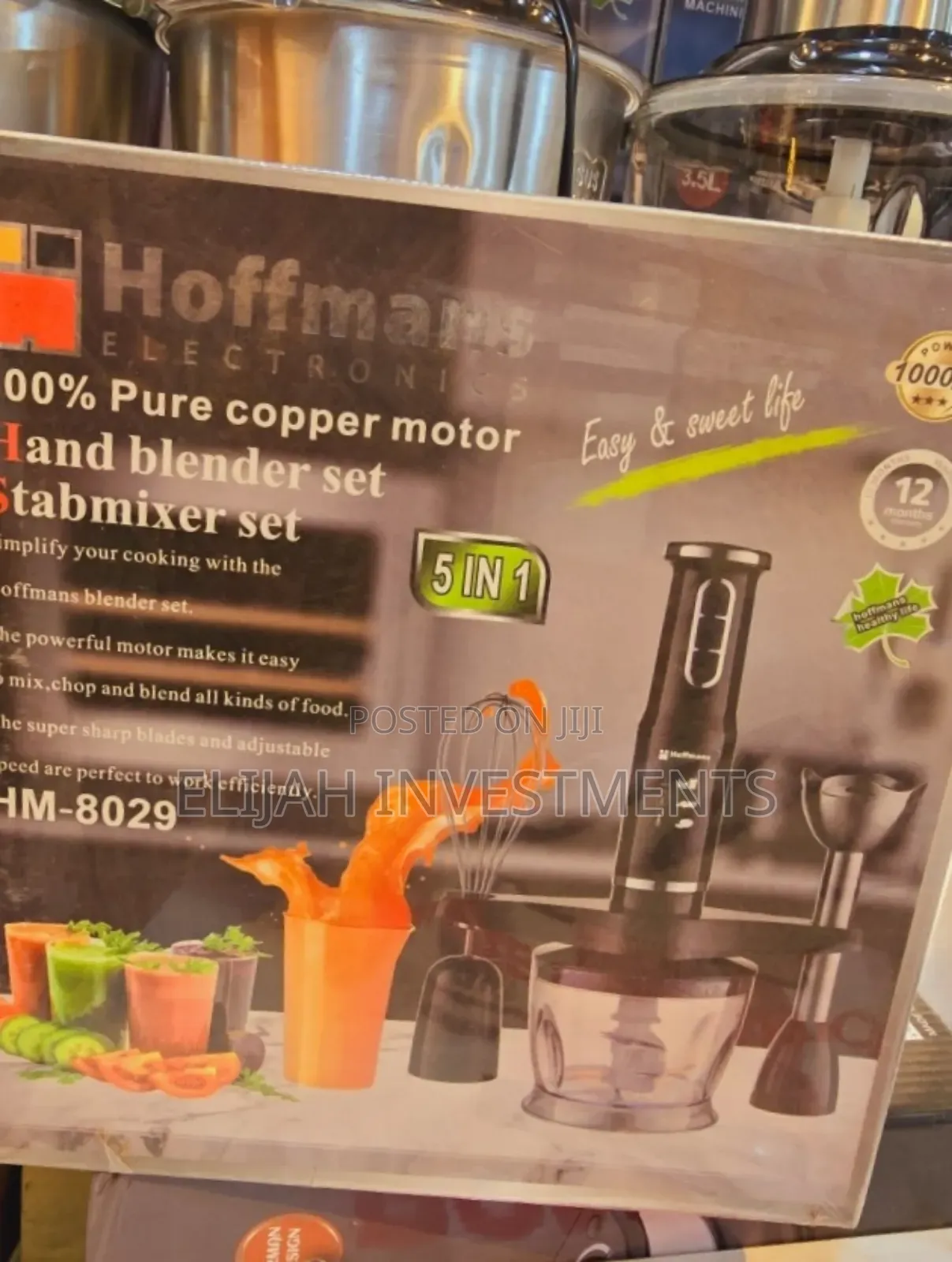 Hoffmans 5 in 1 Electric Immersion Hand Blender Set