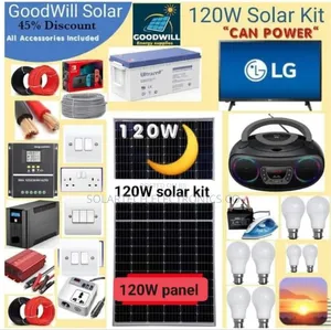 120W Solar Energy System Full Kit/ Solartech.