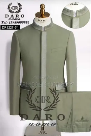 Photo - Men Suits Stand Up Collar.