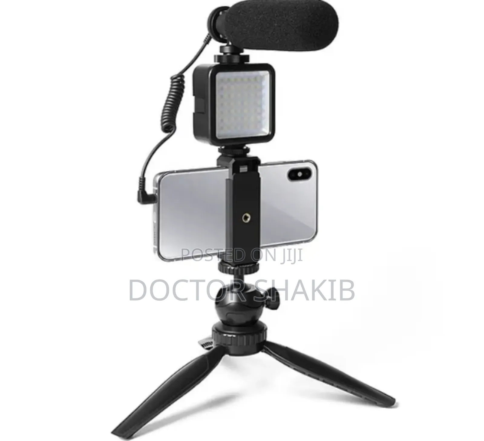 Portable Cell Phone Camera Travel Tripod Stand-Blac