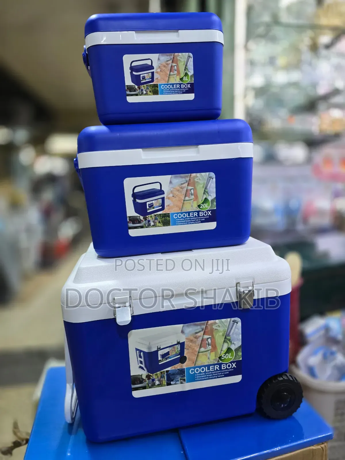 Set of 3,50,20 and 8L Heavy Duty Ice Cooler Boxes