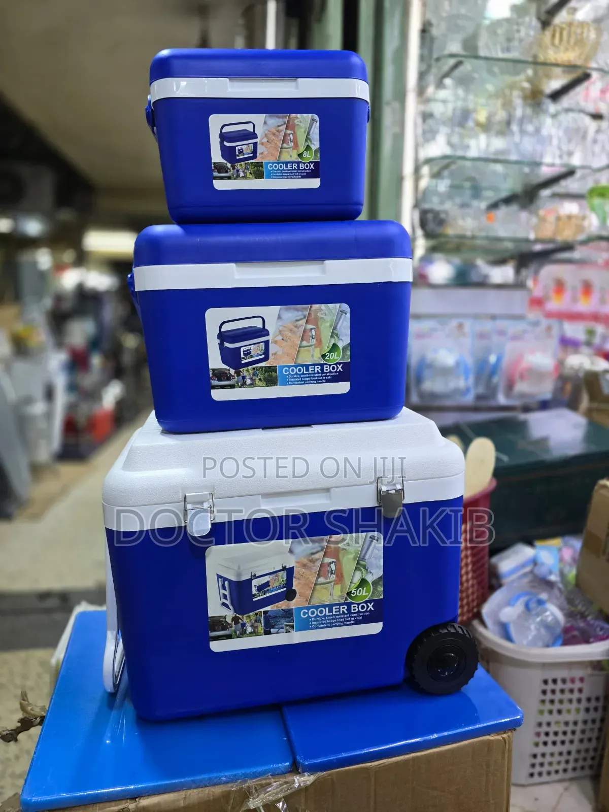 Set of 3,50,20 and 8L Heavy Duty Ice Cooler Boxes