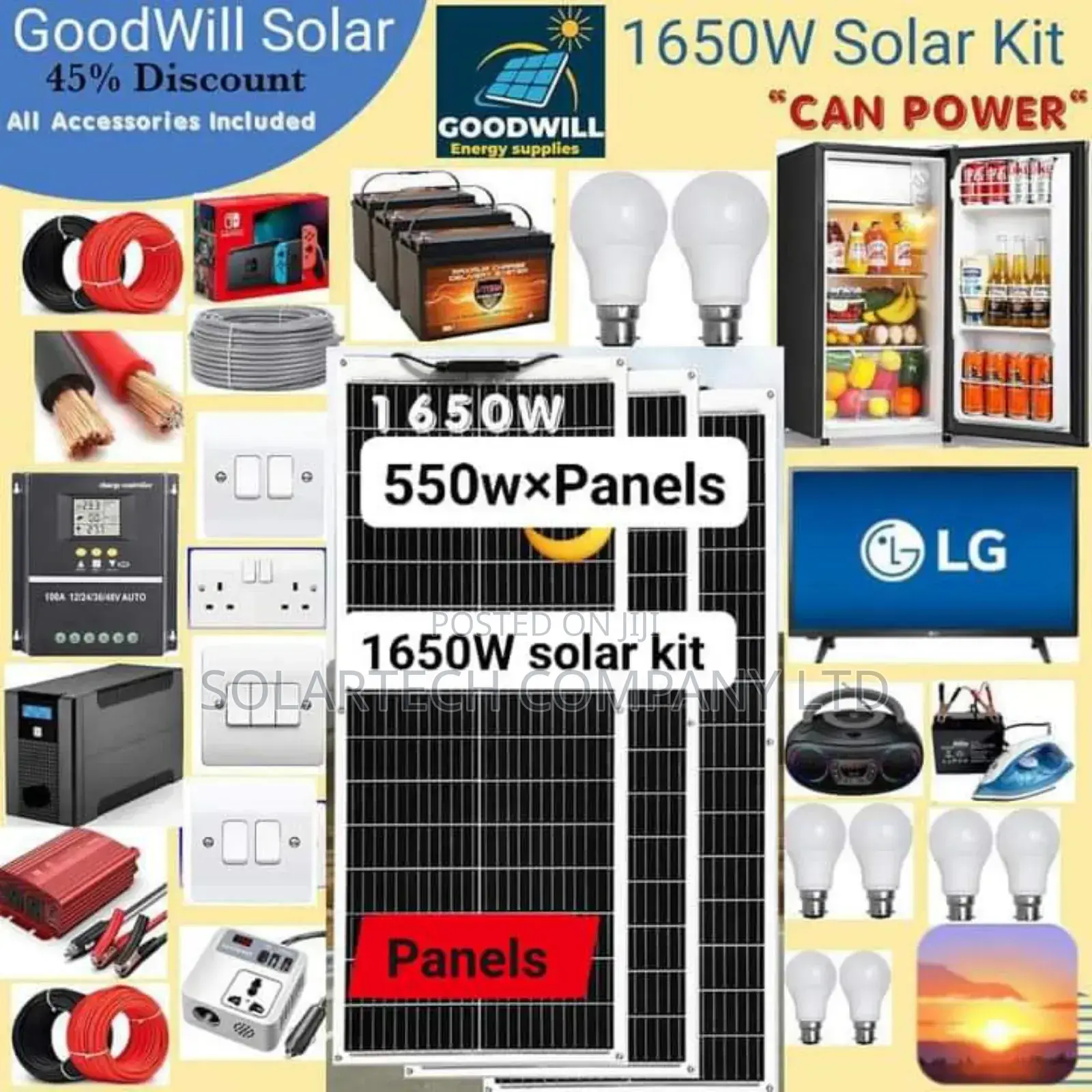 1650W Standard Solar Energy System Kit