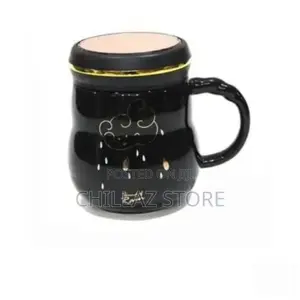 6pcs Black and Gold Ceramic Mugs.