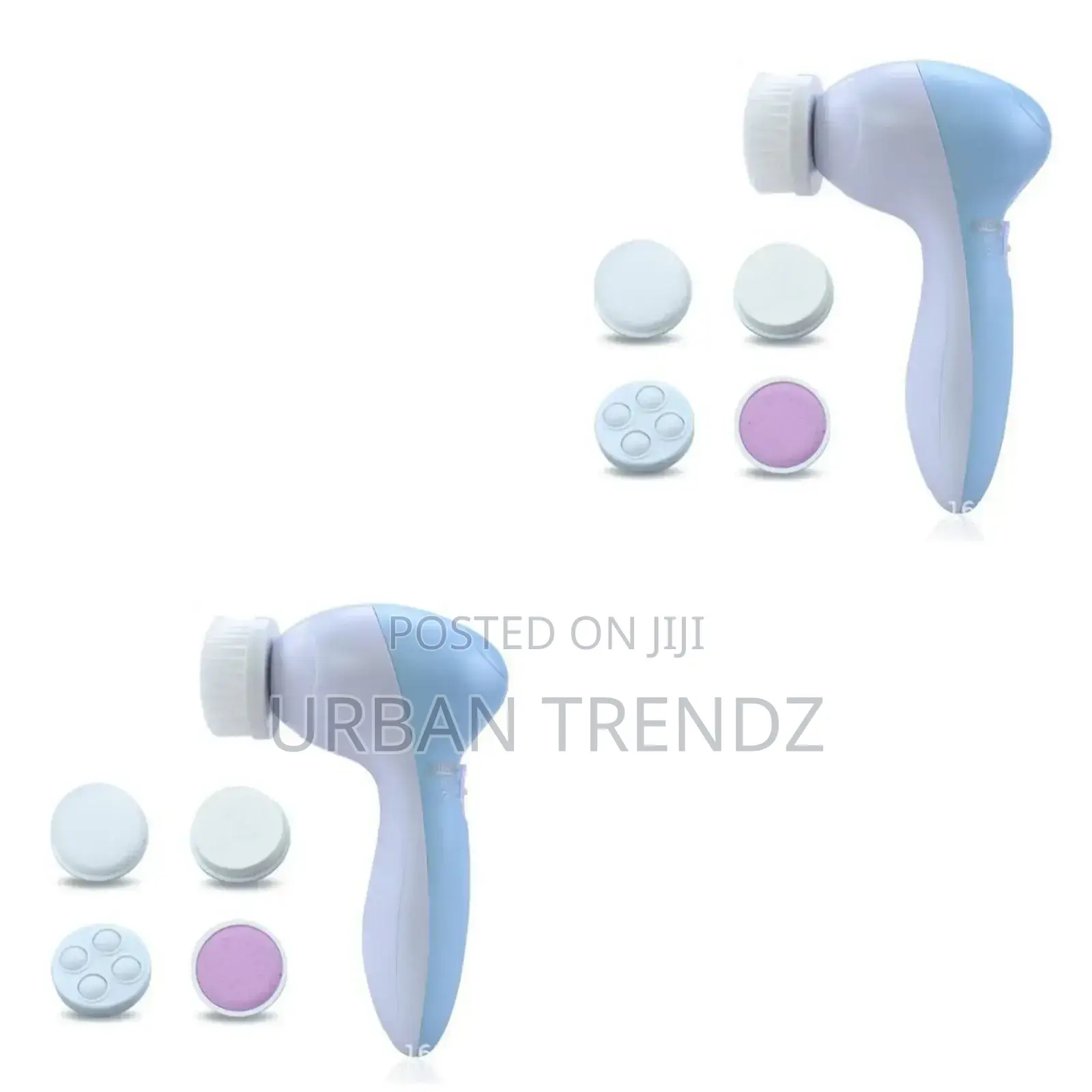 5-in-1 Electric Facial Cleaning Brush - Blue