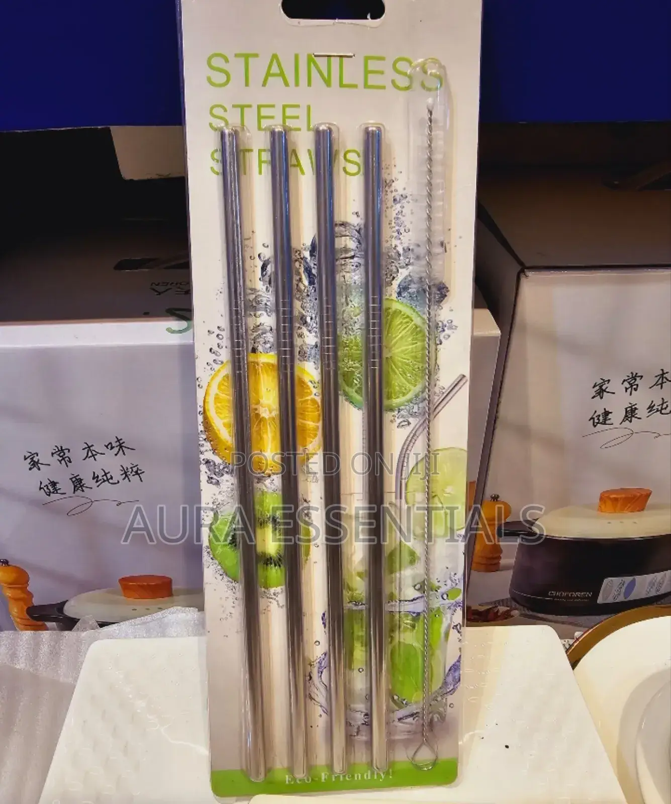 Reusable Stainless Steel Straws With Brush 4pcs