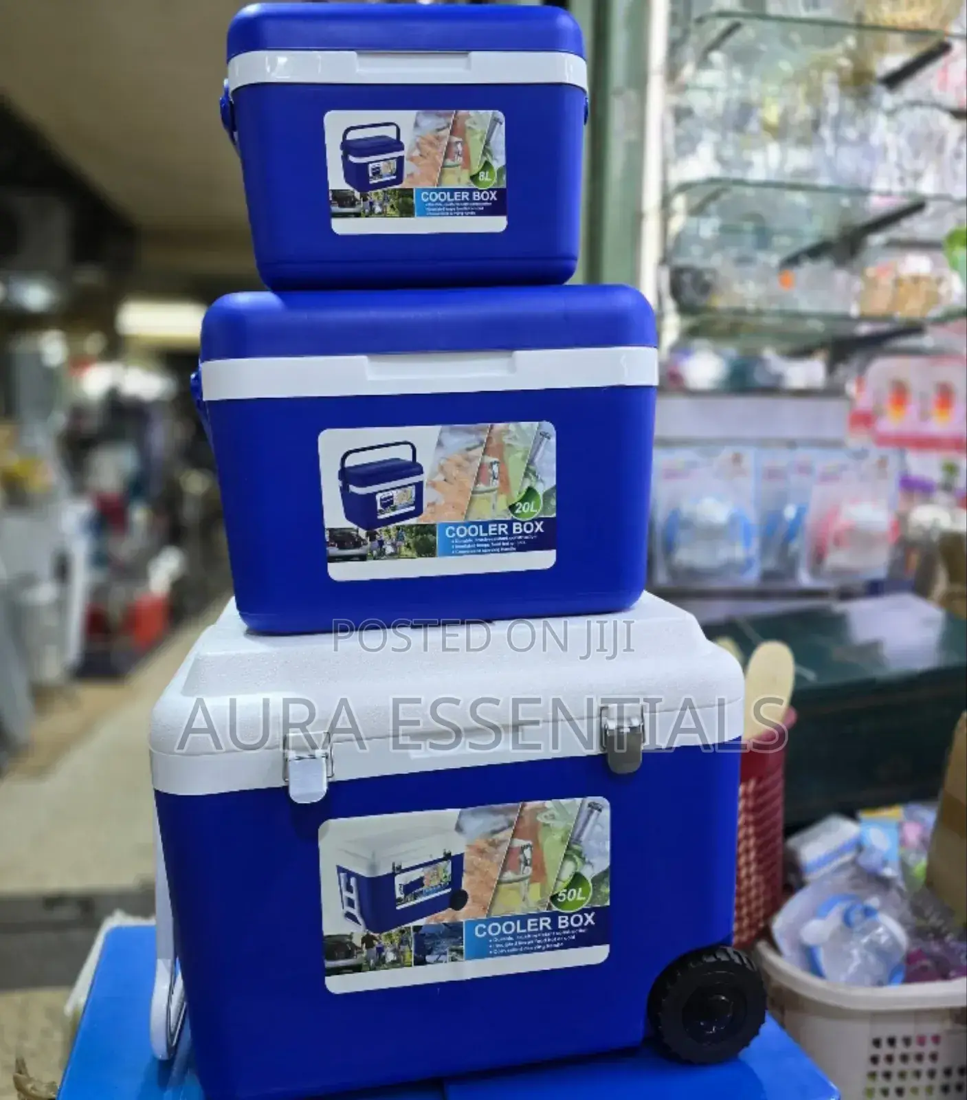Set of 3pcs, 50l,20l, and 8l Heavy Duty Ice Cooler Boxes