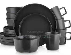 16pcs Black Dinnerware Set