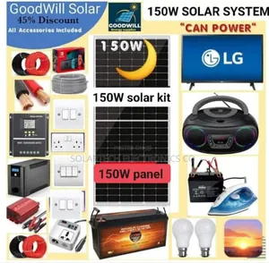 150W Solar Power System Full Kit/ Warehouse Price.