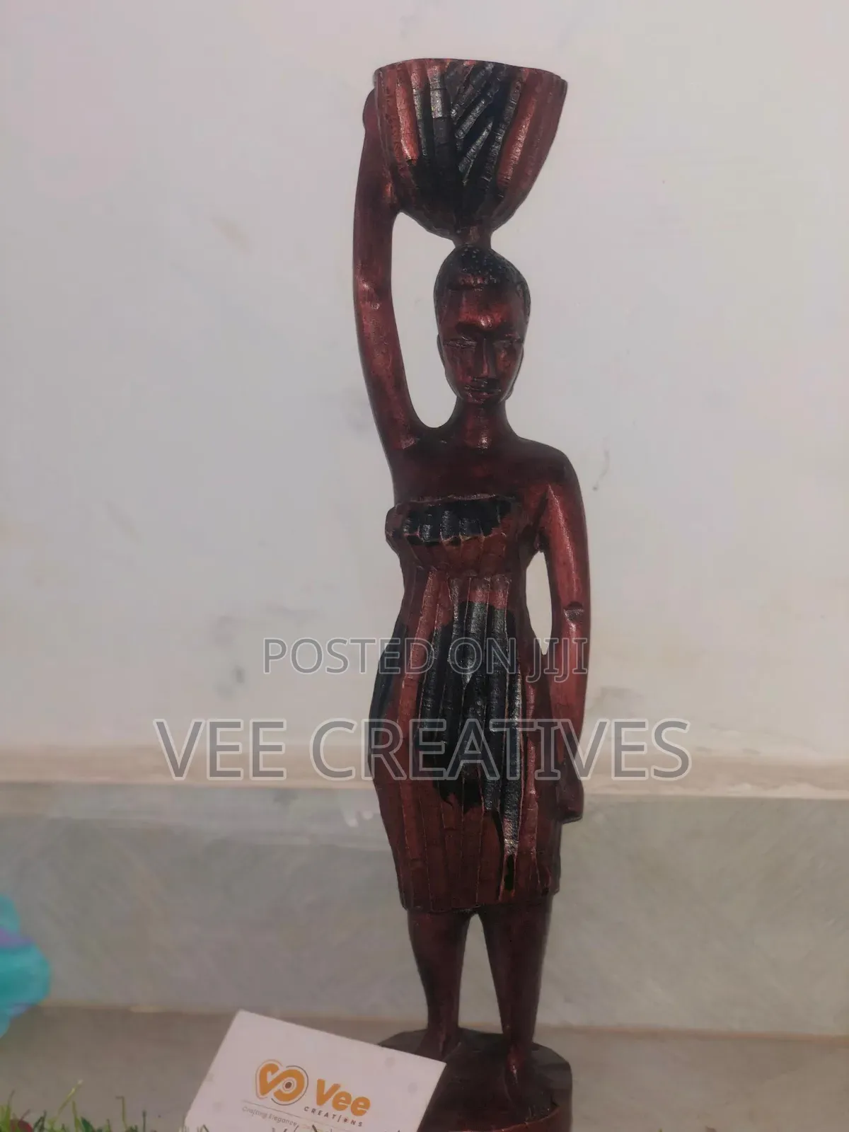 African Wood Curved Figures