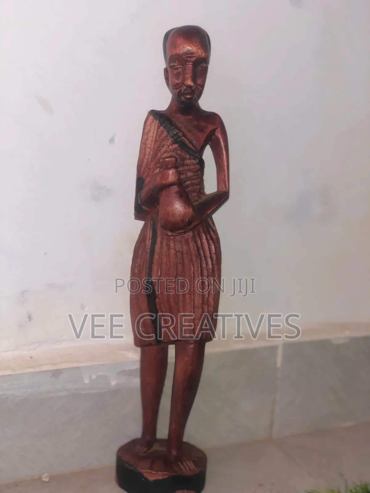African Wood Curved Figures