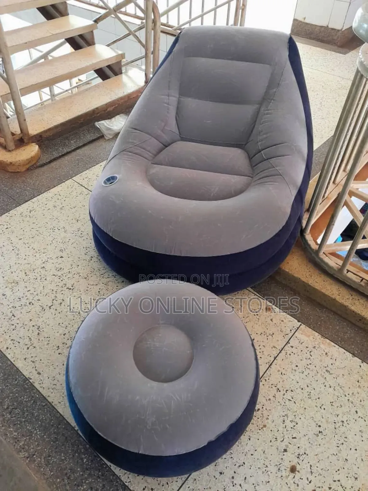 Inflatable Sofa Chair With Foot Stool