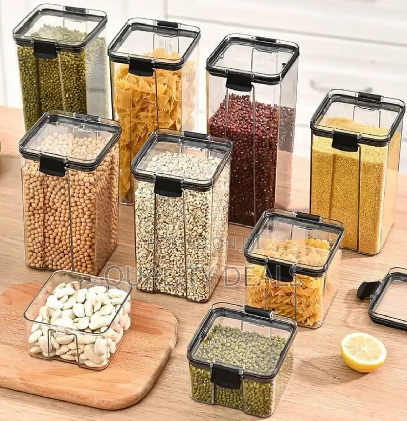 Clear Plastic Dry Food Storage Containers