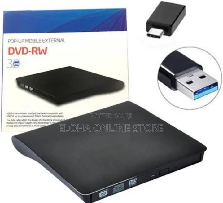 Pop-Up Mobile Portable External DVD Rw Cd Player Burner