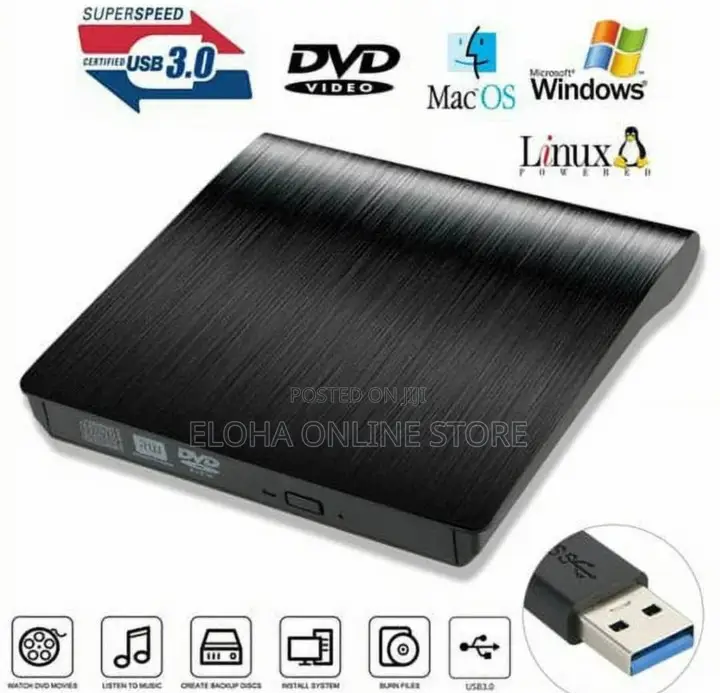 Pop-Up Mobile Portable External DVD Rw Cd Player Burner