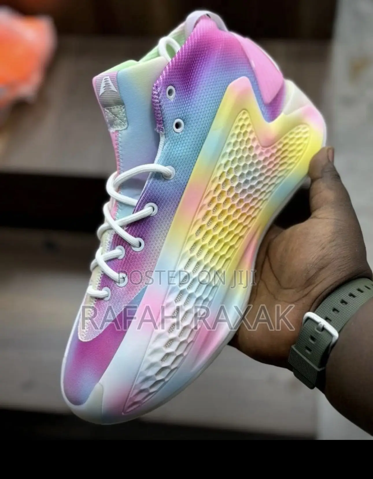 Original Rainbow Adidas Anthony Edward 1 Basketball Sneakers