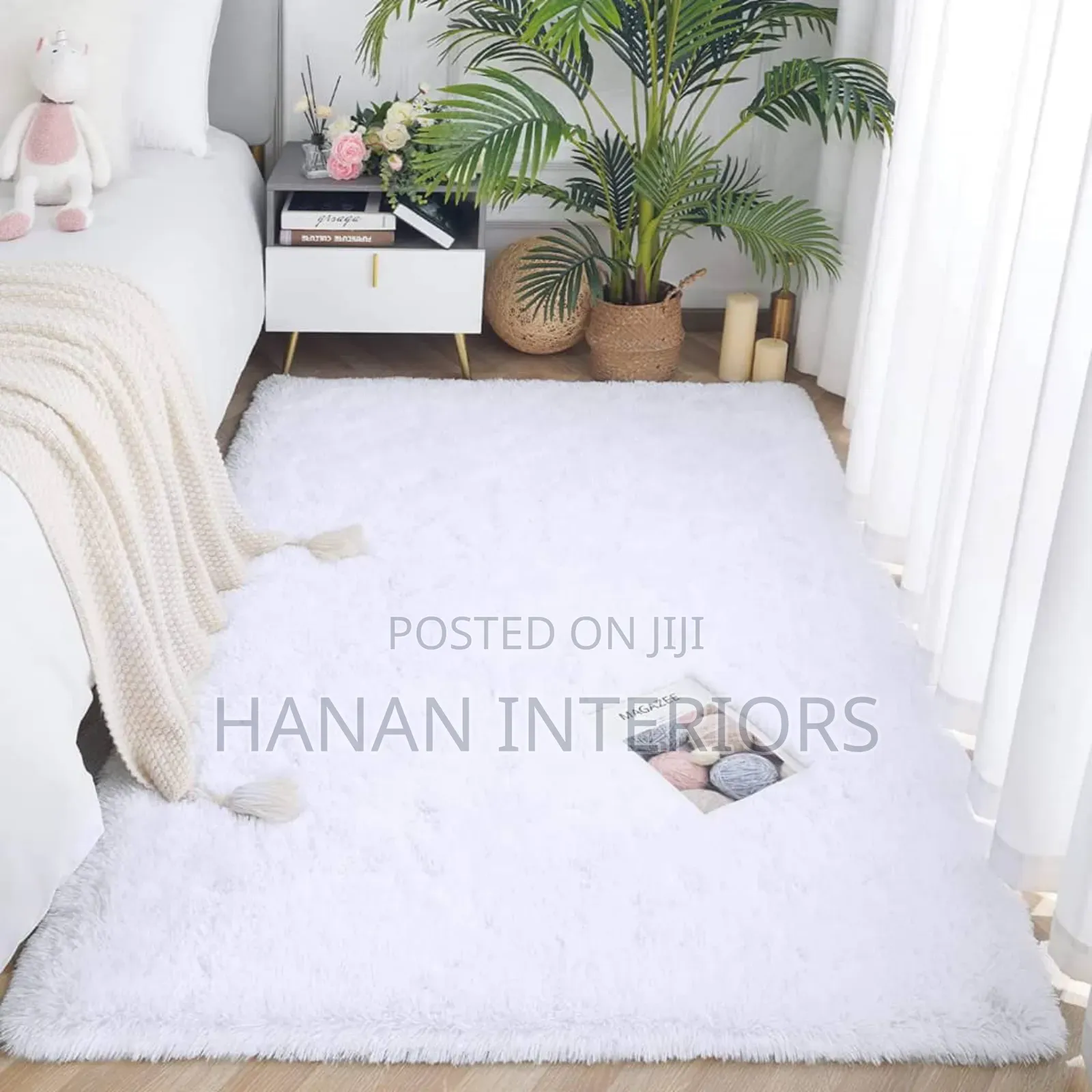 Fluffy Carpet -White