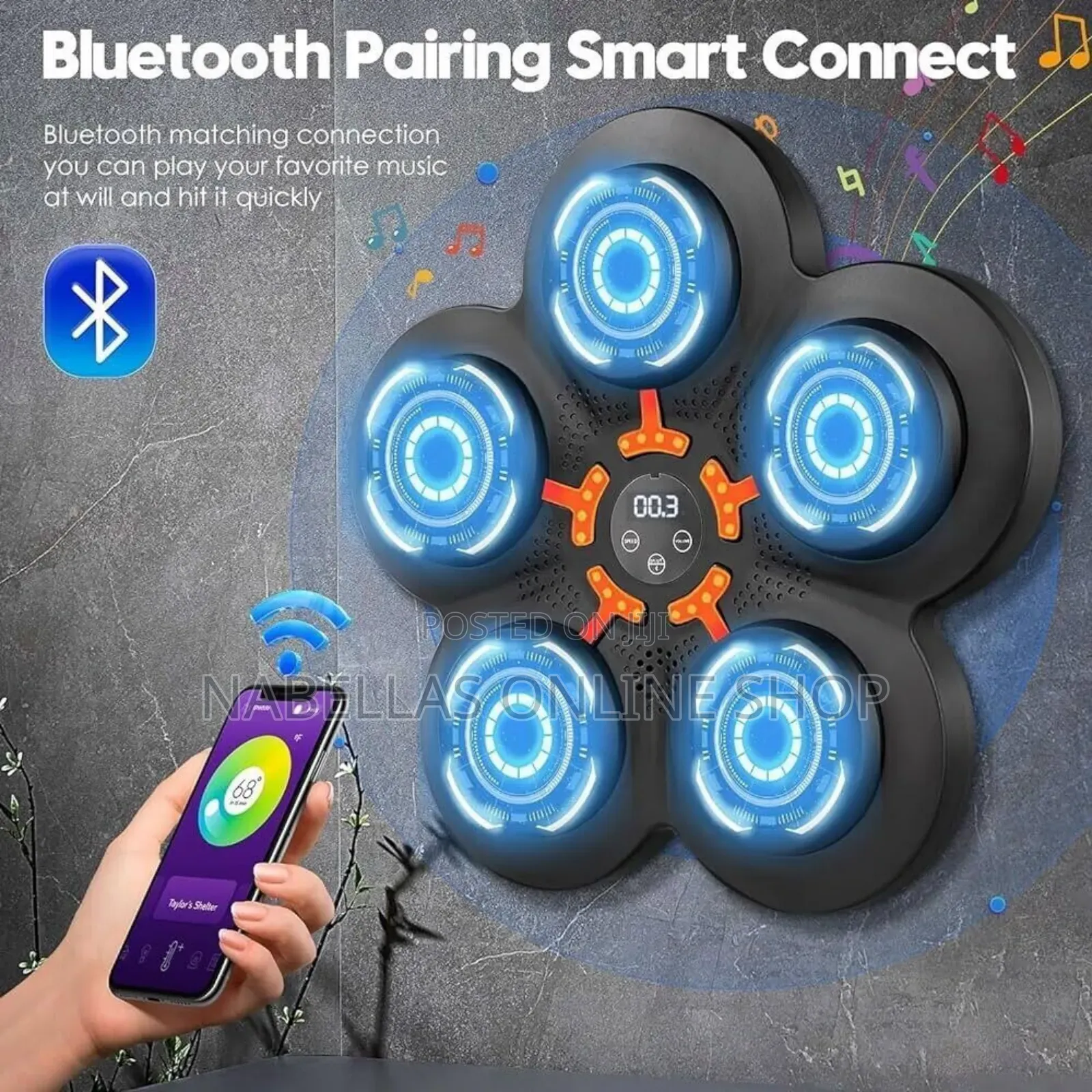 Wall Mounted Smart Boxing Trainer With Music Bluetooth