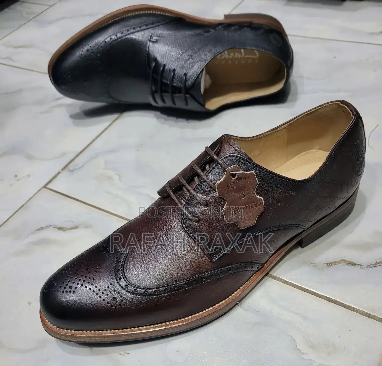 Original Dark Tan Clarks Gentle Leather Oxfords