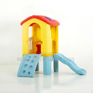 Indoor/Outdoor Multiply Twin Tower Playhouse Set With Slides