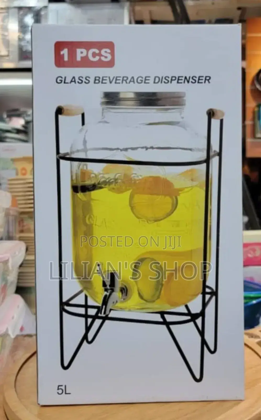 1pc Glass Beverage Despenser