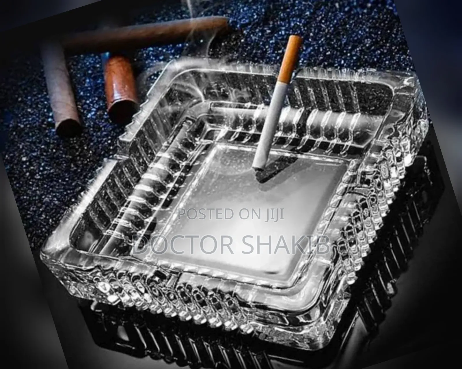Square Glass Ashtray-New Quality
