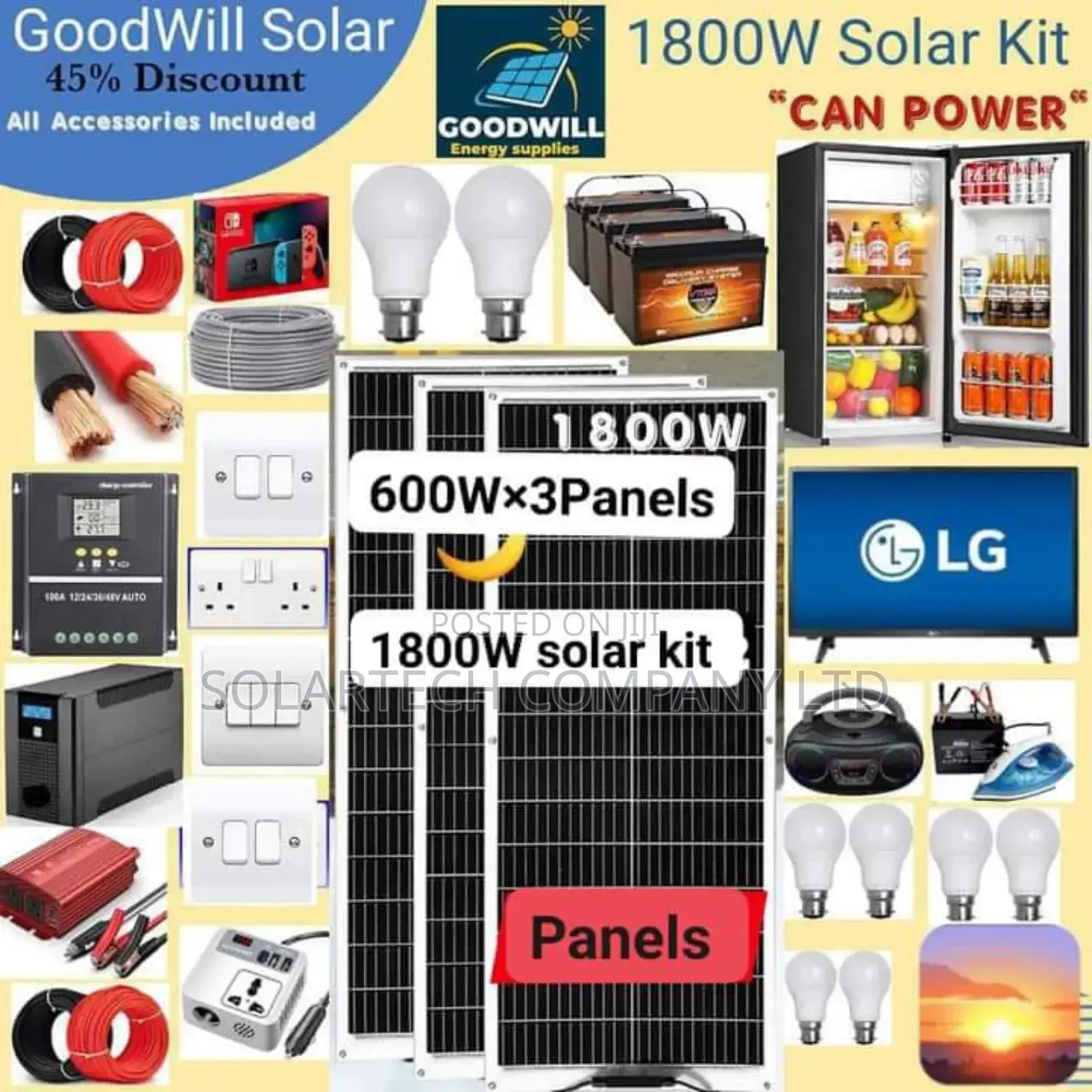 1800W Matrix Solar Power Full Kit