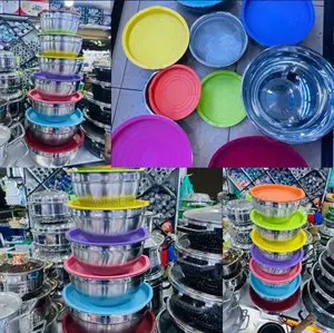 7PC Stainless Serving Dishes With Covers