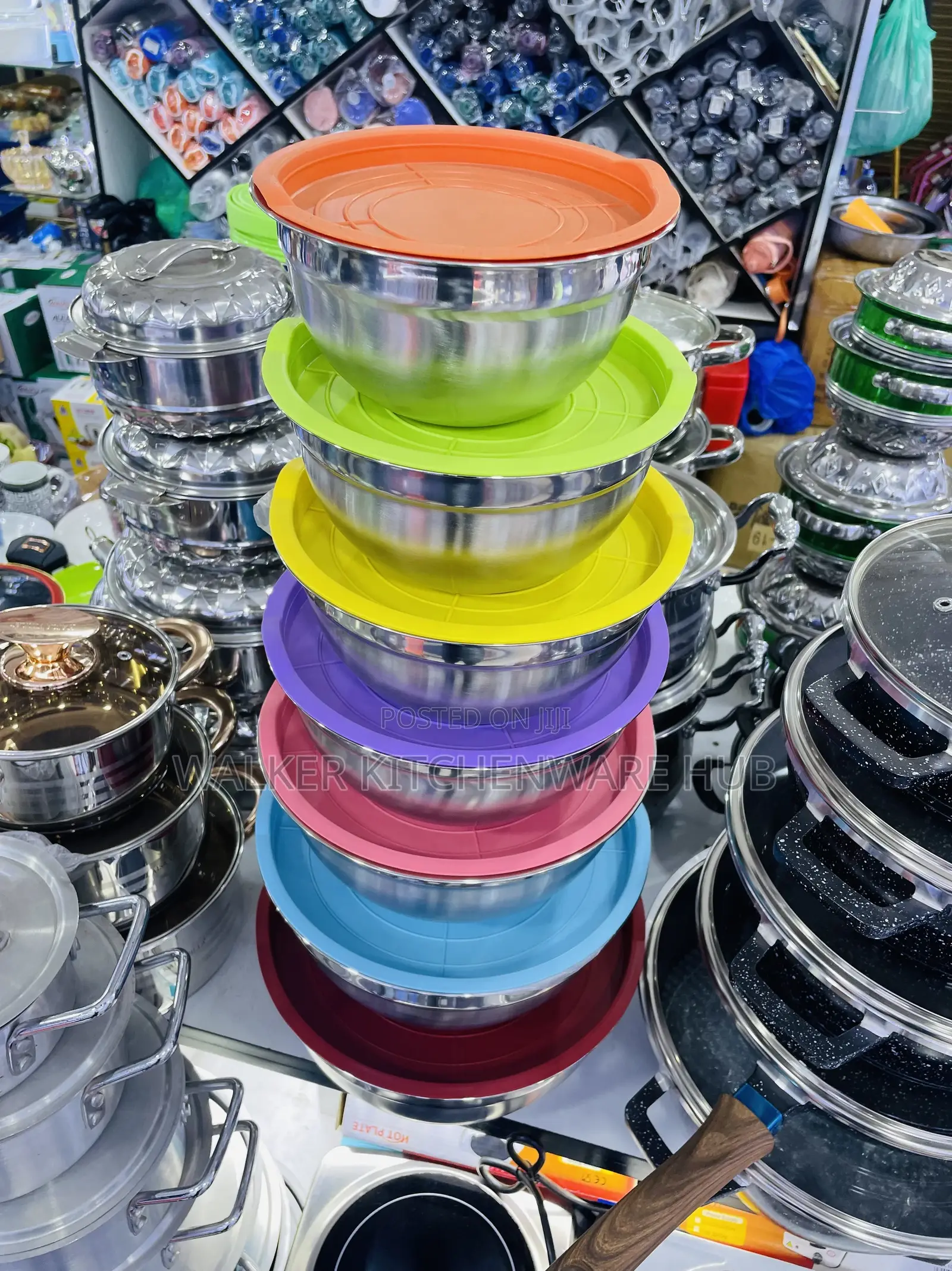 7PC Stainless Serving Dishes With Covers