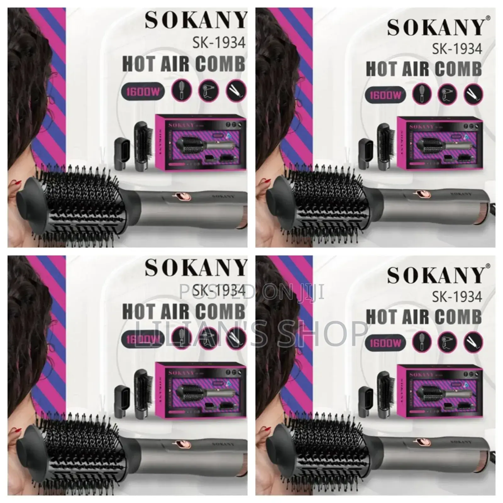 New Fashion Sokany Rotating Hair Dryer Hot Air Comb