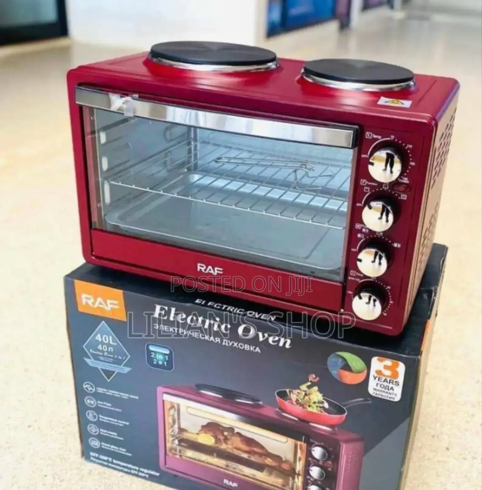 Raf Electric Oven With Double Hot Plate