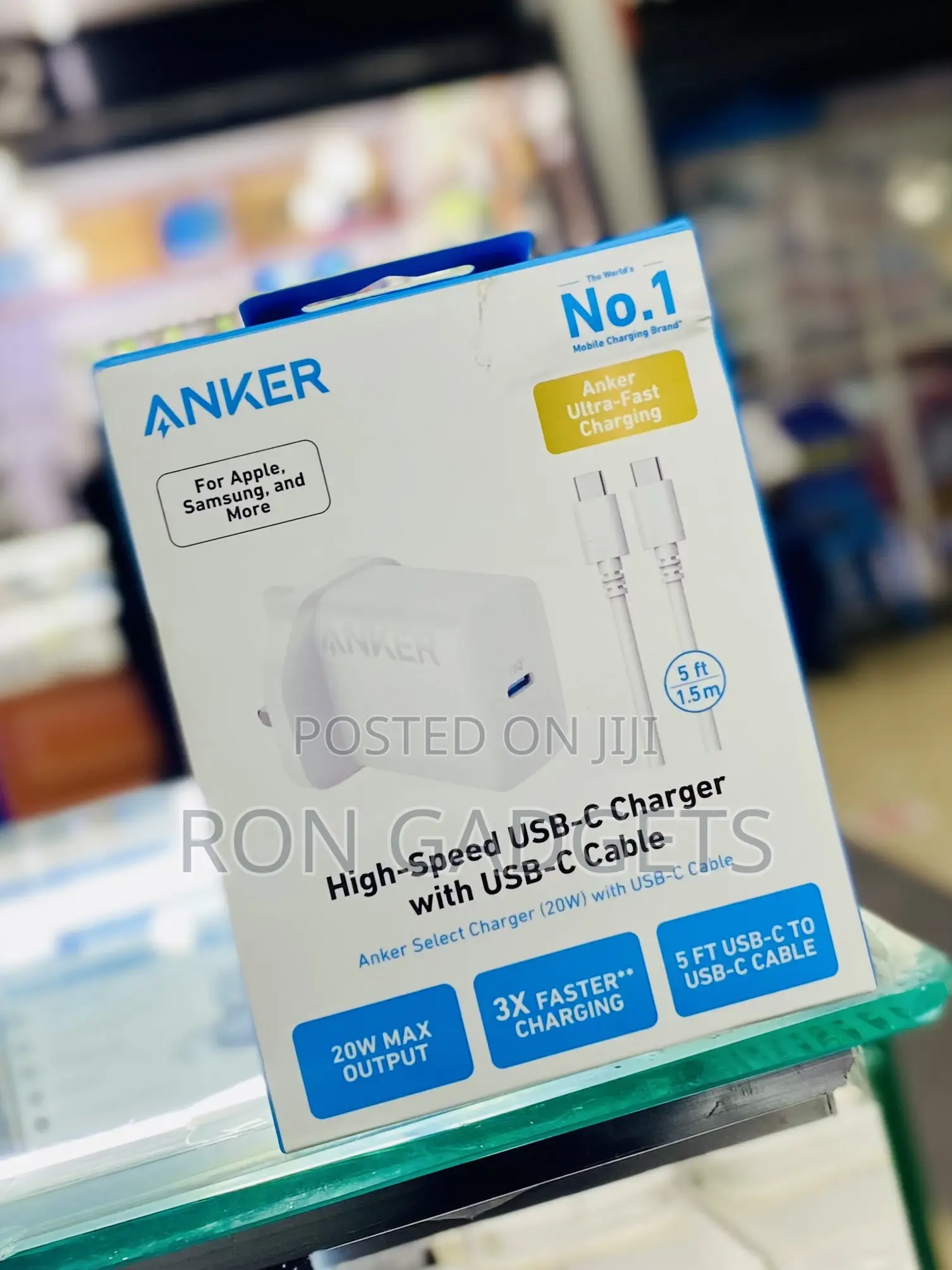 ANKER 20w Charger With Usb C Cable